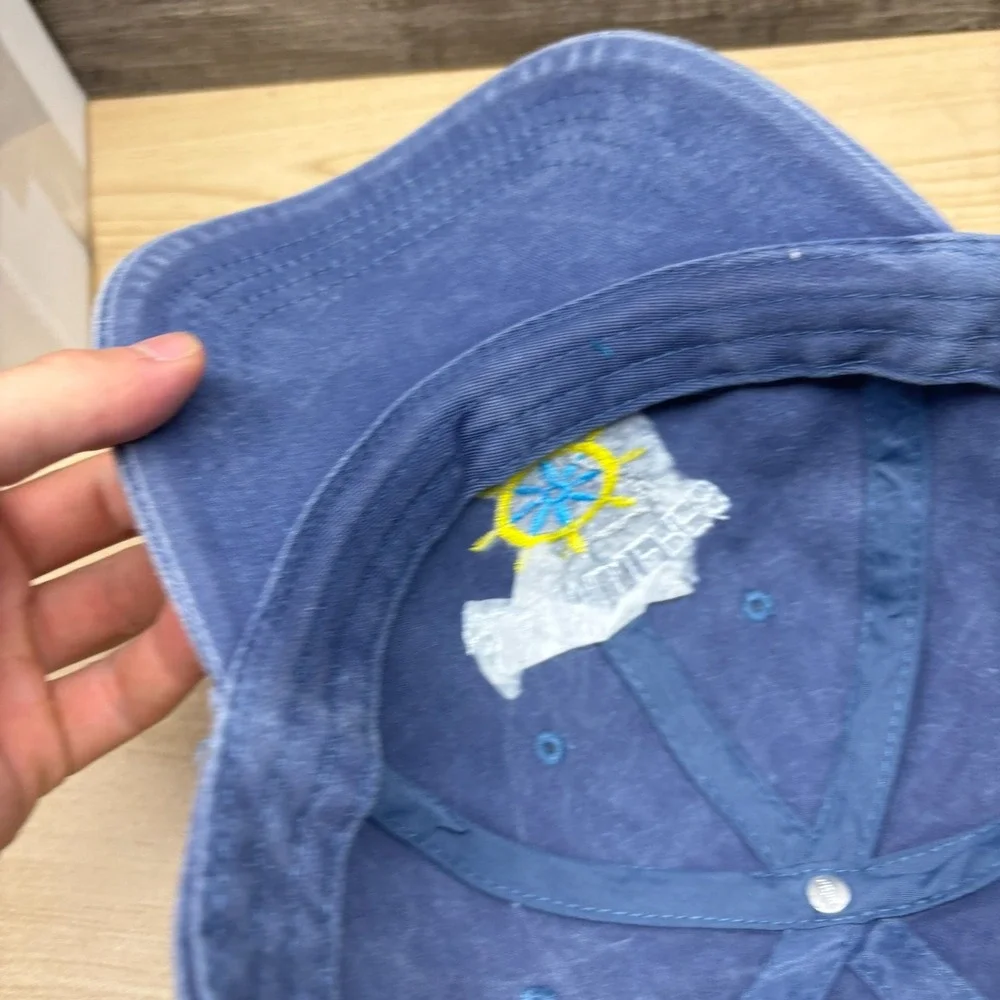 dkps Gorras Isla Mujeres Mexico Hat Blue Nautical Ship Wheel Strap Back Cap